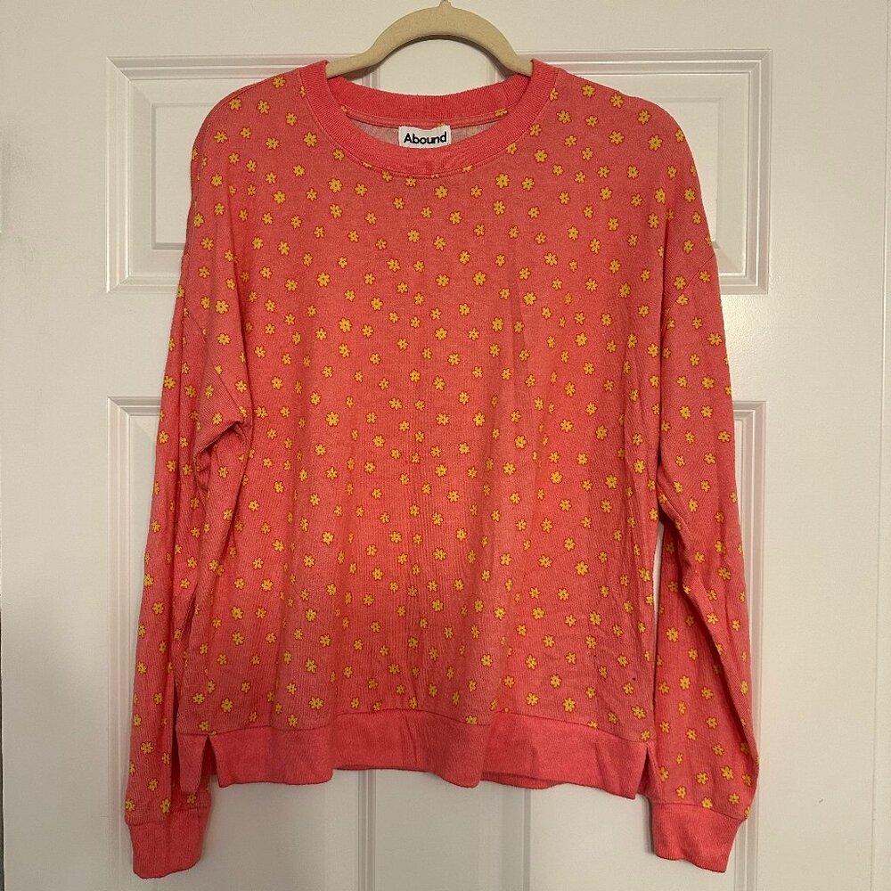 Abound Yellow and Pink Floral Crewneck